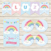 Mini Kit Imprimible Lluvia De Amor Arcoiris Y Corazones 4