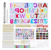. Molde De Resina Epóxi De Letras De Silicone 307pcs 0