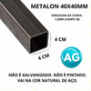 Barra Metalon 40x40 Tubo Quadrado Aço 8 Peça De 50cm 2