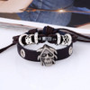 Moda Joyería Aleación Unisex Calavera Punk Pulsera Cuero Cor 4