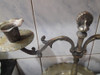 Antiguo Candelabro Con Base Trabajada Con Dos Brazos 4