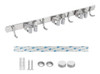 Soporte Para Escoba De Pared Acero Inoxidable Con Ganchos 1