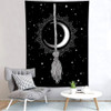 ~? Hvest Witch's Broom Moon Tapestry Wall Hanging Black And 2 ~? Hvest Witch's Broom Moon Tapestry Wall Hanging Black And 2