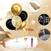 Toniful Centros De Mesa De Globos Negros Y Dorados 3