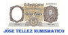 Bottero 1919 $5 Moneda Nacional Serie A Aunc Palermo 0