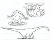 Juego Escenario Desplegable Pinta Arma Dinosaurios Stickers 5