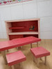 Juego De Comedor De Juguete De Madera, Modular Mesa Y Bancos 2