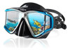 Exrossi Máscara De Buceo Panorámica De 4 Lentes, 0
