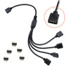 Cabo Extensor Splitter Hub 1 Para 4 Fans 12v 4 Pinos Rgb 0