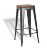 Banqueta Taburete Tolix Wood Acero Asiento De Madera 0