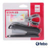 Set Engrapadora Deli Essential + Saca Grapas + Grapas Febo 3