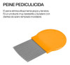 Peine Fino Piojos Pediculosis Acero Inoxidable Liendres 3
