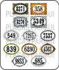 Números Domiciliario Hierro Enlozadas 15x20 Rectangulares 6