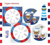 Kit Imprimible Ositos Marinero Nautico Candy Bar Editable 5