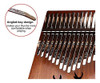 Kalimba Piano De Pulgar De 17 Teclas Piano De Dedo Sólido Co 3