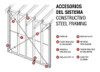Cartela Perforada 200x200x1,29 Mm Barbieri Steel Frame 2