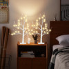 Shatgyi Paquete 2 Árboles Abedul Con Luz Led 2 Pies, Árbol Y 1