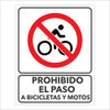 Diseño Plantilla Prohibido Pasar Bicicletas Formato Digital 0