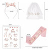 Kit Despedida De Solteira Tiara Bride Véu Faixa + Tatuagem 2