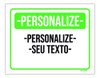 Kit 20 Placas Aviso Ambiente Sinalização Personalizada 2mm 3