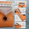 Kalimba Thumb Piano, Yundie Potable 17 Teclas Mbira Finger P 1 Kalimba Thumb Piano, Yundie Potable 17 Teclas Mbira Finger P 1