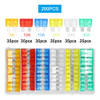 Kit De Fusíveis Fuse 20a Storage 5a 200pcs 15a Para Carro De 4