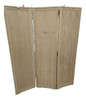 Biombo Plegable Separador De Ambientes Madera Paraíso Crudo 0