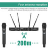 Sistema De Micrfono Inalmbrico Uhf, Doble Canal Con 2 Micrfo 7