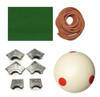 Kit Sinuca Tecido Borracha Caçapa E Bola Treino 0