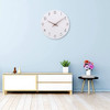 Reloj De Pared Blanco Silencioso Simple Elegante 30 Cm 6