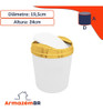 Suporte Porta Papel Hig Papeleira Lixeira Basculante Dourado 5 Suporte Porta Papel Hig Papeleira Lixeira Basculante Dourado 5