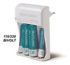 Pilhas Recarregável Aa E Aaa + Carregador De Pilhas Bivolt 1