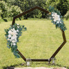 2 Pçs Arco De Casamento Flores Artificiais Floral Branco 3