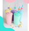 Vaso Plástico 300cc X15u Sorbete Reutilizable Y Aplique Sorb 1