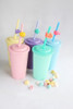 Vaso Plástico 300cc X15u Sorbete Reutilizable Y Aplique Sorb 3