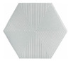 Ceramica Para Pared Hexagonal Con Relieve Blanco Serie Hex-c 0