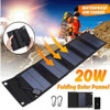 Painel Solar Dobrável Saco Portátil Usb Carregador 5