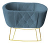 Mini Berço Aconchego Suede Azul Tiffany - D'classe Decor 2