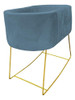 Mini Berço Aconchego Suede Azul Tiffany - D'classe Decor 3