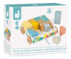 Janod Pure Pull-along 16 Piezas De Bloque De Pastel De Mader 5
