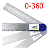 Transferidor Goniômetro Inox Digital Medidor Ângulo 200mm 2