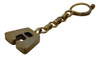 Llavero Vintage Metal Dorado Forma Letra A Robusta Cadena 1