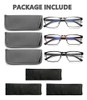 Crgatv 3-pack Gafas De Lectura Para Hombres De Luz Azul Filt 4