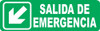 Cartel Evacuacion Salida De Emergencia Izq Oblic 14x41 0