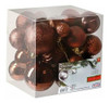 Bolas Para Arbol De Navidad X36u.- 4/6/8cm- Marron Cobre 1