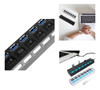 Hub Usb 7 Portas Carregador Adaptador Led Chave Seletora 2.0 0