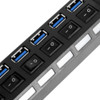 Hub Usb 7 Portas Carregador Adaptador Led Chave Seletora 2.0 4