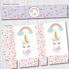 Kit Imprimible Personalizado Unicornio Candy Deco Invitacion 6