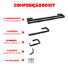 Kit Acessórios Para Banheiro C/ Toalheiro Duplo 4 Peças Luxo 3