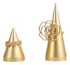 Soportes Exhibicion De Anillos Altura 4.6cm Y 7.9cm Dorados 0